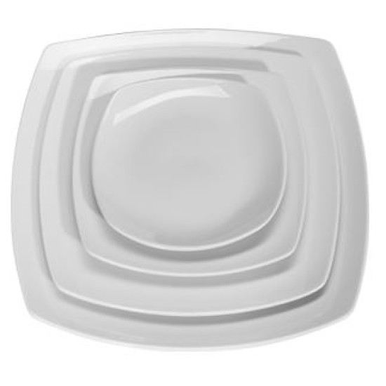 Πιάτο πορσελάνης ρηχό τετράγωνο λευκό 20εκ. TETRA
