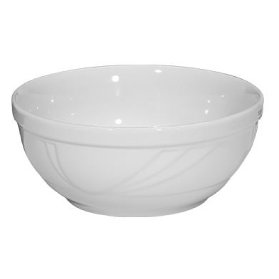 Σαλατιέρα πορσελάνινη λευκή με ανάγλυφο 14εκ. NEFELI