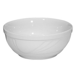 Σαλατιέρα πορσελάνινη λευκή με ανάγλυφο 23εκ. NEFELI