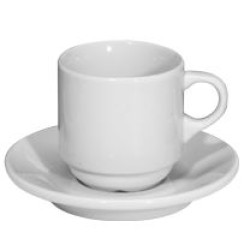 Φλυτζάνι καφέ πορσελάνης στοιβαζόμενο 80ml ALBA