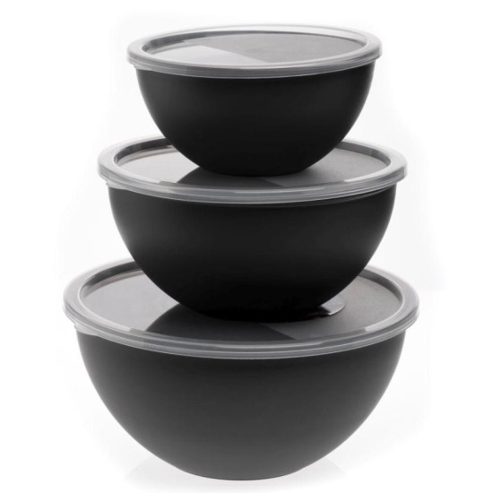 Σετ 3 μπωλ ανάμειξης πλαστικά με καπάκι 1-2-3L