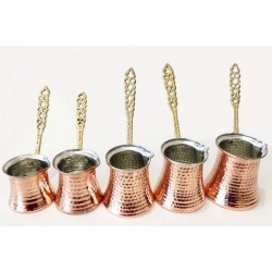 Σετ 5 μπρίκια χάλκινα