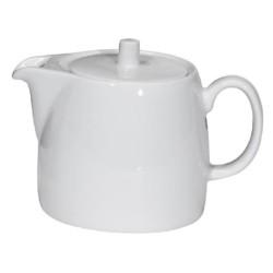 Τσαγιέρα με καπάκι πορσελάνινη λευκή μικρή 450ml VIENNA