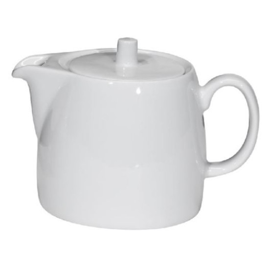 Τσαγιέρα με καπάκι πορσελάνινη λευκή μικρή 450ml VIENNA