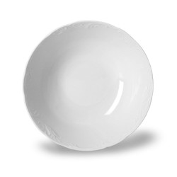 Σαλατιέρα πορσελάνινη λευκή με ανάγλυφο 23εκ. TULIP