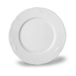 Πιάτο ρηχό πορσελάνινο λευκό με ανάγλυφο 27εκ. TULIP
