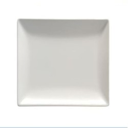 Πιάτο ρηχό τετράγωνο άσπρο ματ 26x26εκ. Elite