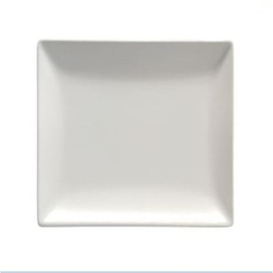 Πιάτο ρηχό τετράγωνο άσπρο ματ 26x26εκ. Elite