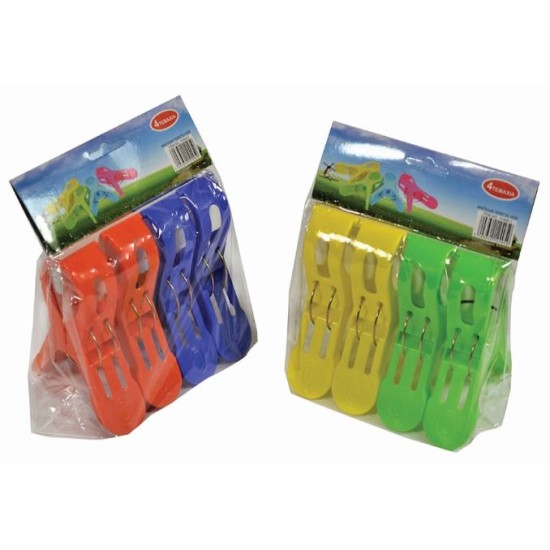 Σετ 4 μανταλάκια πλαστικά 15εκ. ΤΕΡΑΣΤΙΟ