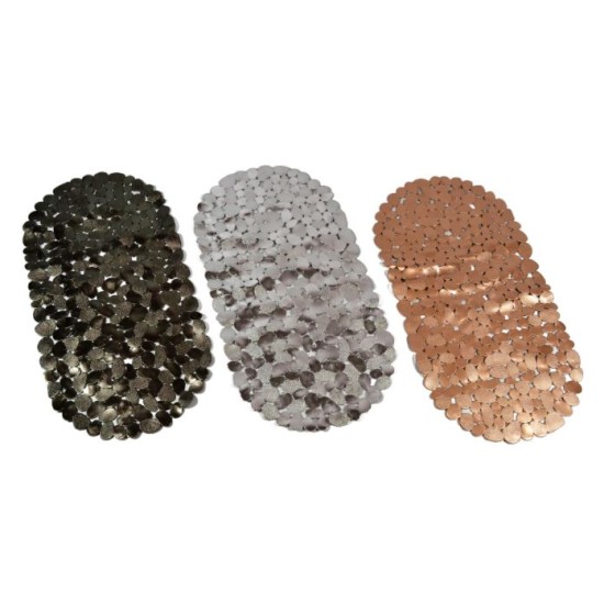 Βεντούζα μπάνιου αντιολισθητική PVC 67x34εκ. Metalic