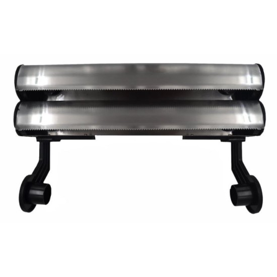 Βάση κουζίνας επιτοίχια 3 θέσεων μέταλλο/πλαστικό 34x20x9εκ. (ρολό-αλουμινόχαρτο-μεμβράνη)