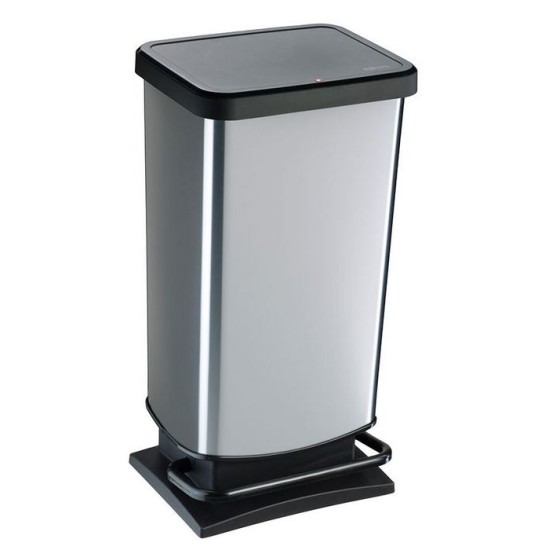 Κάδος απορριμμάτων πλαστικός με πεντάλ 35,3x29,5x67,6εκ. 40L Paso