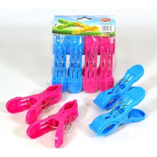 Σετ 4 μανταλάκια πλαστικά ΓΙΓΑΣ